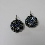 Silver and Blue Stone Earrings