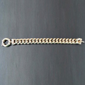 9ct yellow gold curb bracelet with bolt clasp
