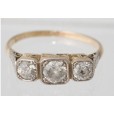 18ct Diamond Three Stone Ring C1920 Antique SOLD