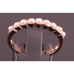 Pretty rose gold pearl eternity band