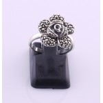 Silver Marcasite Rose Shaped Ring